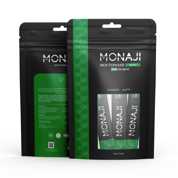 Monaji Mouthwash Pocket-sized 10mL Sachets| Pack of 10