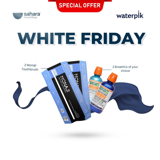 White Friday Offer (2 Monaji toothbrushes plus 2 Mouthwash of your Choice)